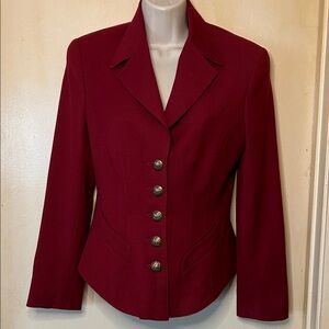 Georgiou Vintage Brick Red Wool Blazer size 4